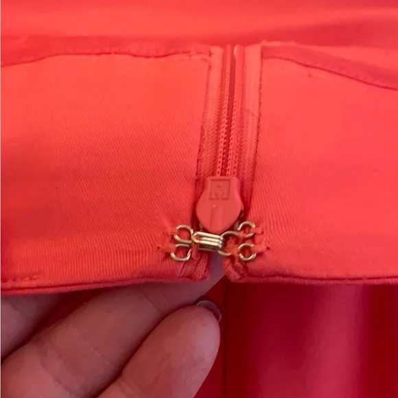 Melon colored Ann Taylor Madison skirt in size 10. Zip back with hook & eye. - Picture 3 of 5